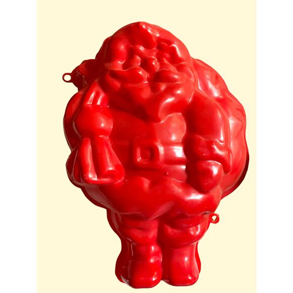 Vintage Santa Collectible Red Plastic Gelatin Mold 1980-90s - Picture 1 of 7